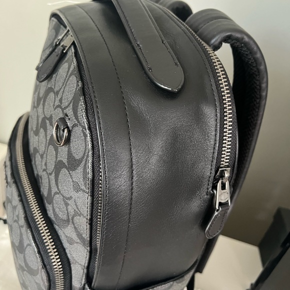 Coach Signature Black and Gray Backpack - Picture 6 of 11
